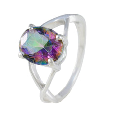 Araya Multicolor Solitaire Ring with Sterling Silver