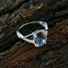 Araya Multicolor Solitaire Ring with Sterling Silver