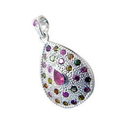 Yasmine Multicolor Statement Pendant with Gemstones