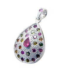 Yasmine Multicolor Statement Pendant with Gemstones
