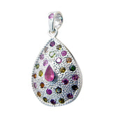 Yasmine Multicolor Statement Pendant with Gemstones Tourmaline multicolor Multicolor