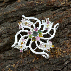 Nayara Multicolor Statement Pendant with Gemstones