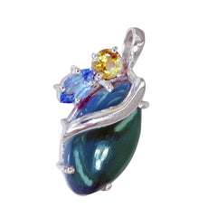 Pauline Multicolor Wedding Pendant with Gemstone Elegance