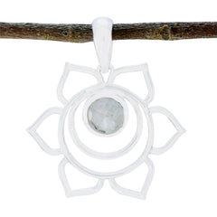 Isabelle Silver Lotus Pendant – Fashion Jewelry India Rainbow Moonstone White White