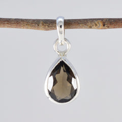 Yan Trendy Gemstone Jewelry Teardrop Pendant in Silver