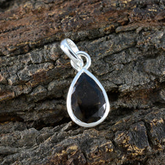 Yan Trendy Gemstone Jewelry Teardrop Pendant in Silver