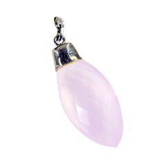 Emily Pink Abstract Pendant with Faceted Gemstone