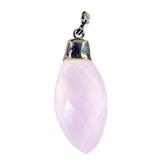 Emily Pink Abstract Pendant with Faceted Gemstone Rose Quartz Pink Pink