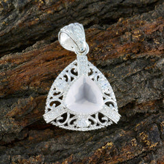 Cecilia Pink Rope-Wire Pendant with Gemstone Detail