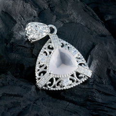 Cecilia Pink Rope-Wire Pendant with Gemstone Detail