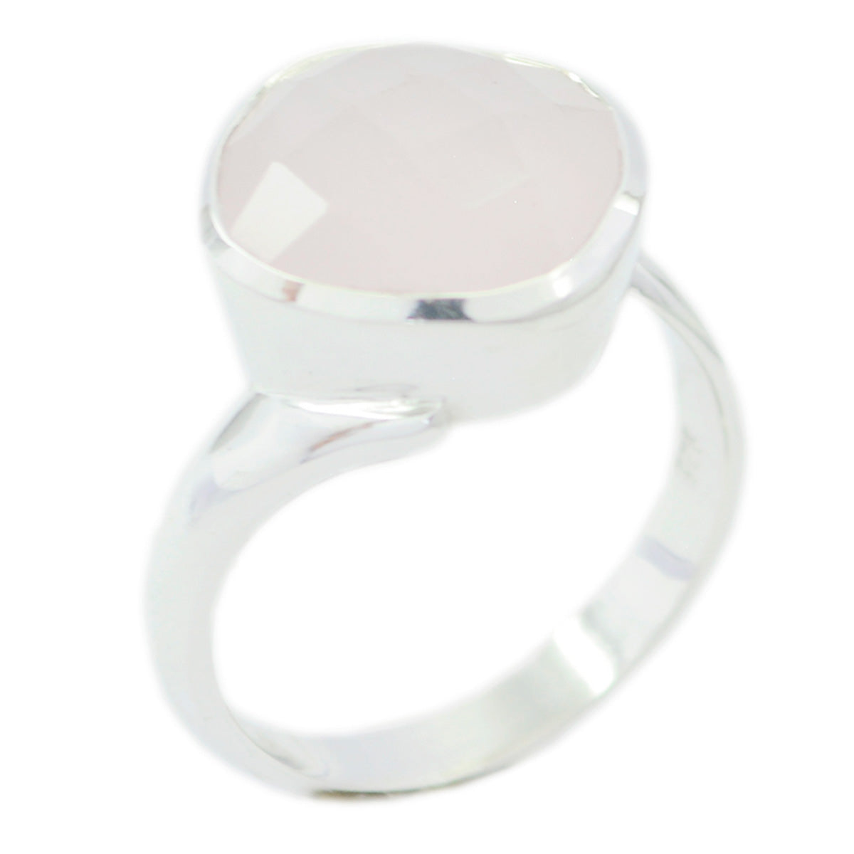 Mia Sophisticated Pink Solitaire Ring Rose Quartz Pink