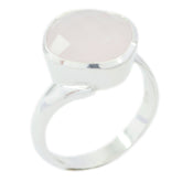 Mia Sophisticated Pink Solitaire Ring Rose Quartz Pink
