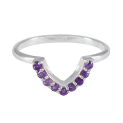 Nora Purple Gemstone Crown Ring in Sterling Silver