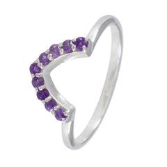 Nora Purple Gemstone Crown Ring in Sterling Silver