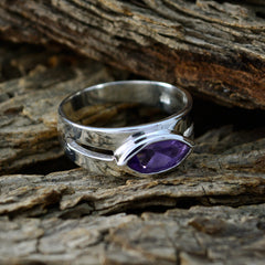 Amelia Contemporary Purple Solitaire Ring