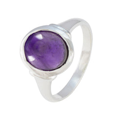 Angeles Purple Solitaire Ring with Amethyst Gemstone