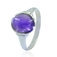 Angeles Purple Solitaire Ring with Amethyst Gemstone