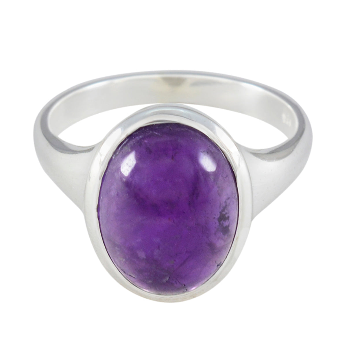 Micaela Abstract Purple Solitaire Ring Amethyst Purple