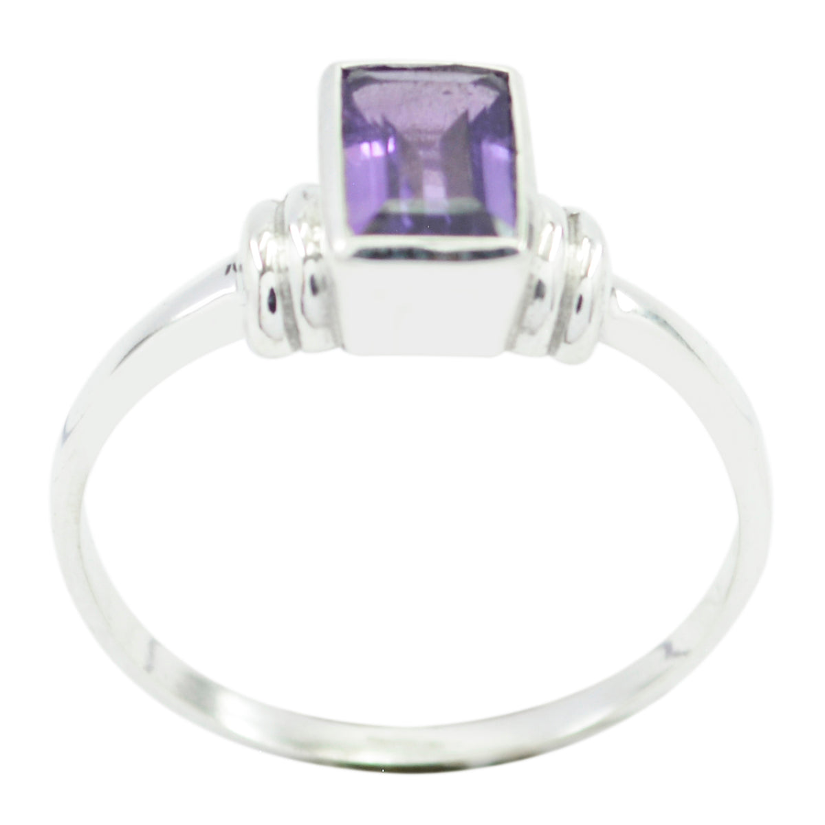 Isabelle Romantic Purple Solitaire Ring Amethyst Purple
