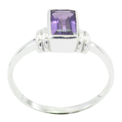 Isabelle Romantic Purple Solitaire Ring Amethyst Purple