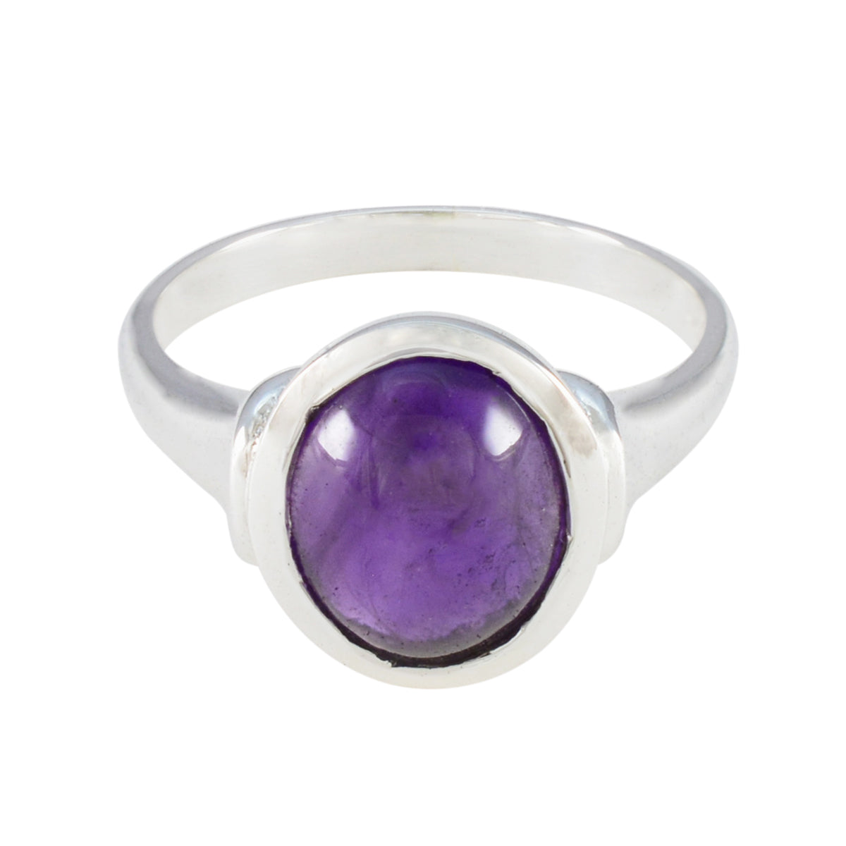 Angeles Purple Solitaire Ring with Amethyst Gemstone Amethyst Purple