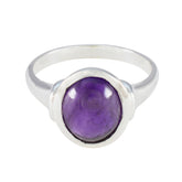 Angeles Purple Solitaire Ring with Amethyst Gemstone Amethyst Purple