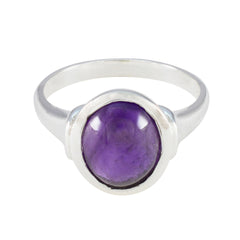 Angeles Purple Solitaire Ring with Amethyst Gemstone Amethyst Purple