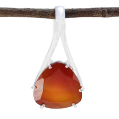 Camila Red Dainty Pendant with Gemstone Accent Red onyx Red Red