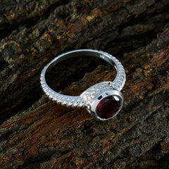 Renata Red Solitaire Ring India with Elegant Gemstone