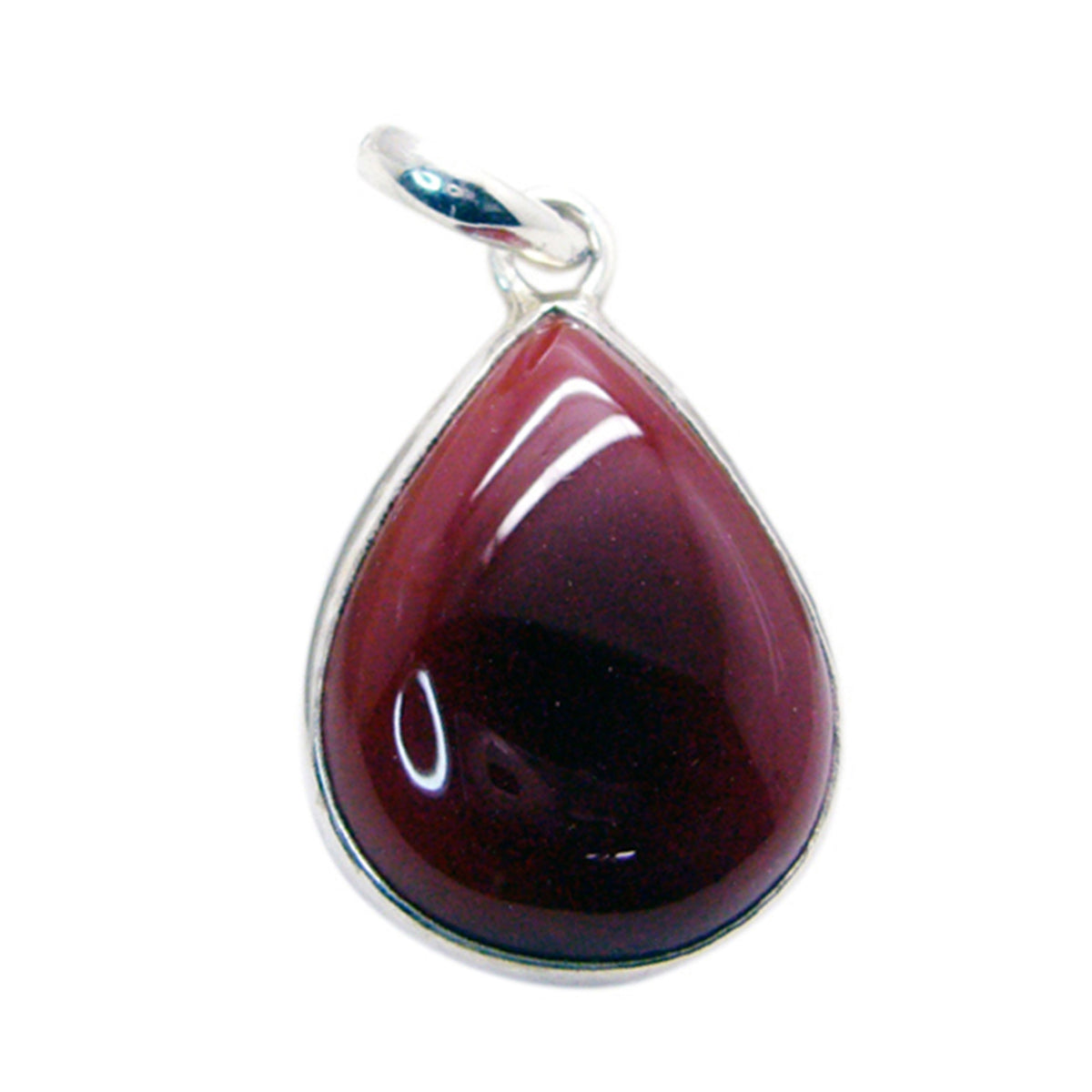 Ángeles Red Valentine Pendant Teardrop Gemstone Silver Red Onyx Red Red