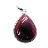 Ángeles Red Valentine Pendant Teardrop Gemstone Silver Red Onyx Red Red