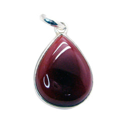 Ángeles Red Valentine Pendant Teardrop Gemstone Silver Red Onyx Red Red