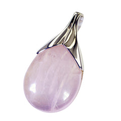 Hanna Pink Gemstone Pendant with Silver Accent