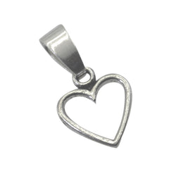 Elena Sophisticated Heart Pendant Sterling Silver Charm
