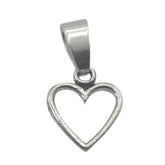 Elena Sophisticated Heart Pendant Sterling Silver Charm Plain Plain Plain