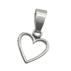 Elena Sophisticated Heart Pendant Sterling Silver Charm
