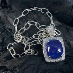 Aria Statement Pendant Jewelry with Blue Gemstone