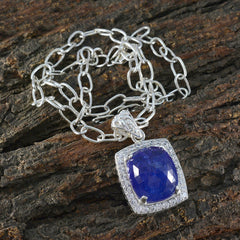 Aria Statement Pendant Jewelry with Blue Gemstone