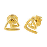 Laura Silver Stud Earrings for Everyday Glam Plain Gray Stud