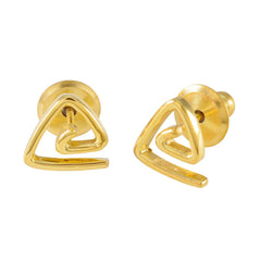 Laura Silver Stud Earrings for Everyday Glam Plain Gray Stud