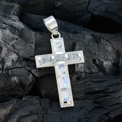 Yasmine White Abstract Tiny Pendant