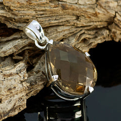 Ava Traditional Gemstone Pendant with Smoky Quartz