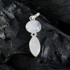 Greta Trendy White Pendant with Elegant Gemstones