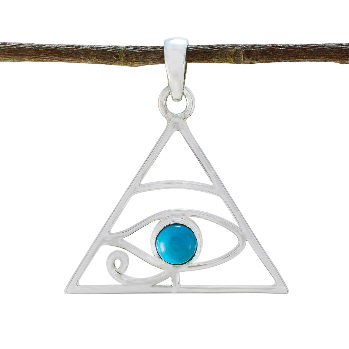 Joaquina Turquoise Pendant Necklace with Eye Design Turquoise Turquoise Turquoise