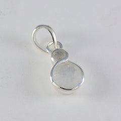 Clara White Dainty Pendant Jewelry with Gemstone Glow