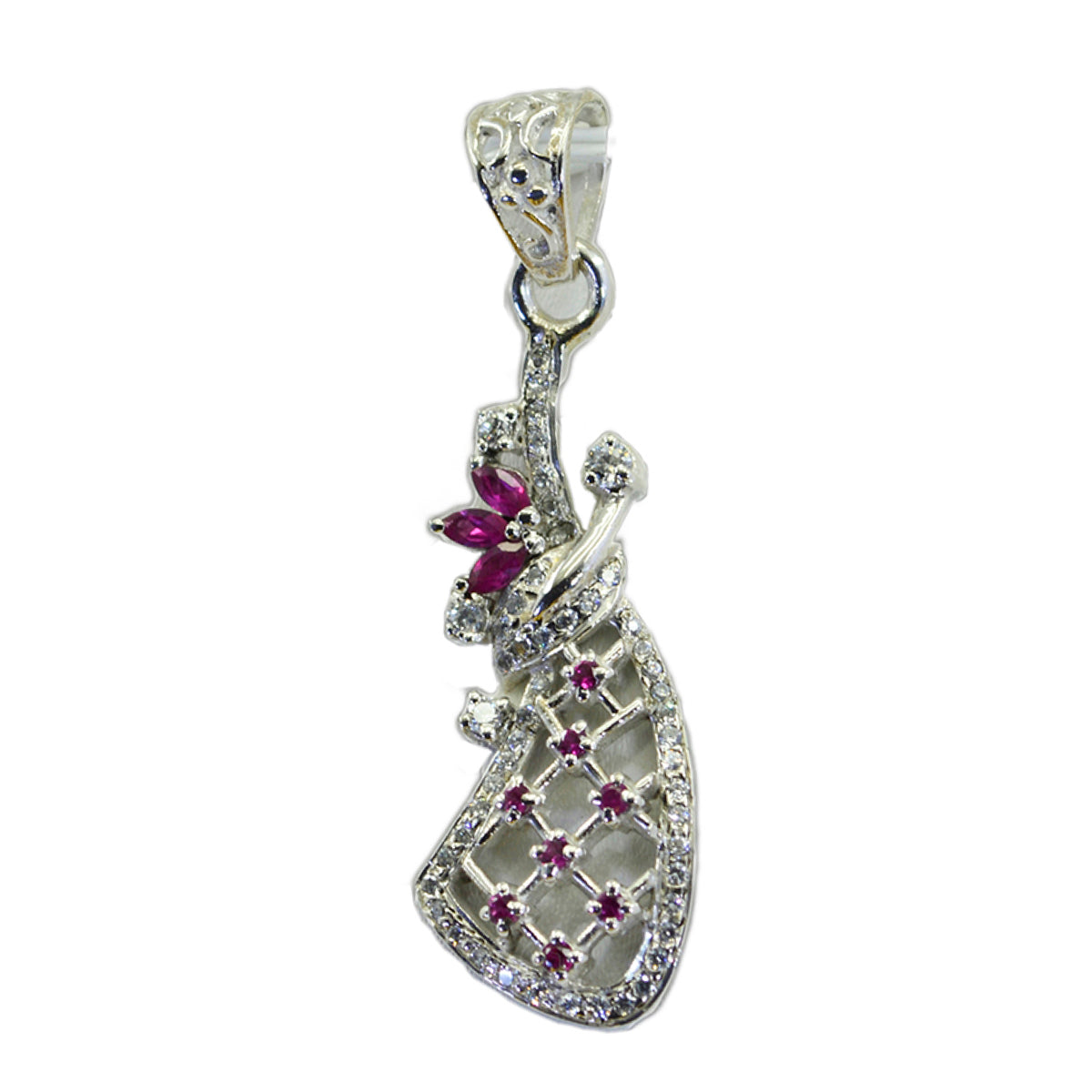Maria White Featherlight Pendant for Women with Gemstones White CZ White White