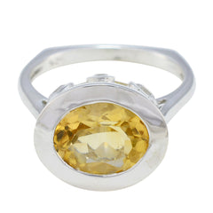 Nayara Yellow Gemstone Halo Ring in Sterling Silver Citrine Yellow