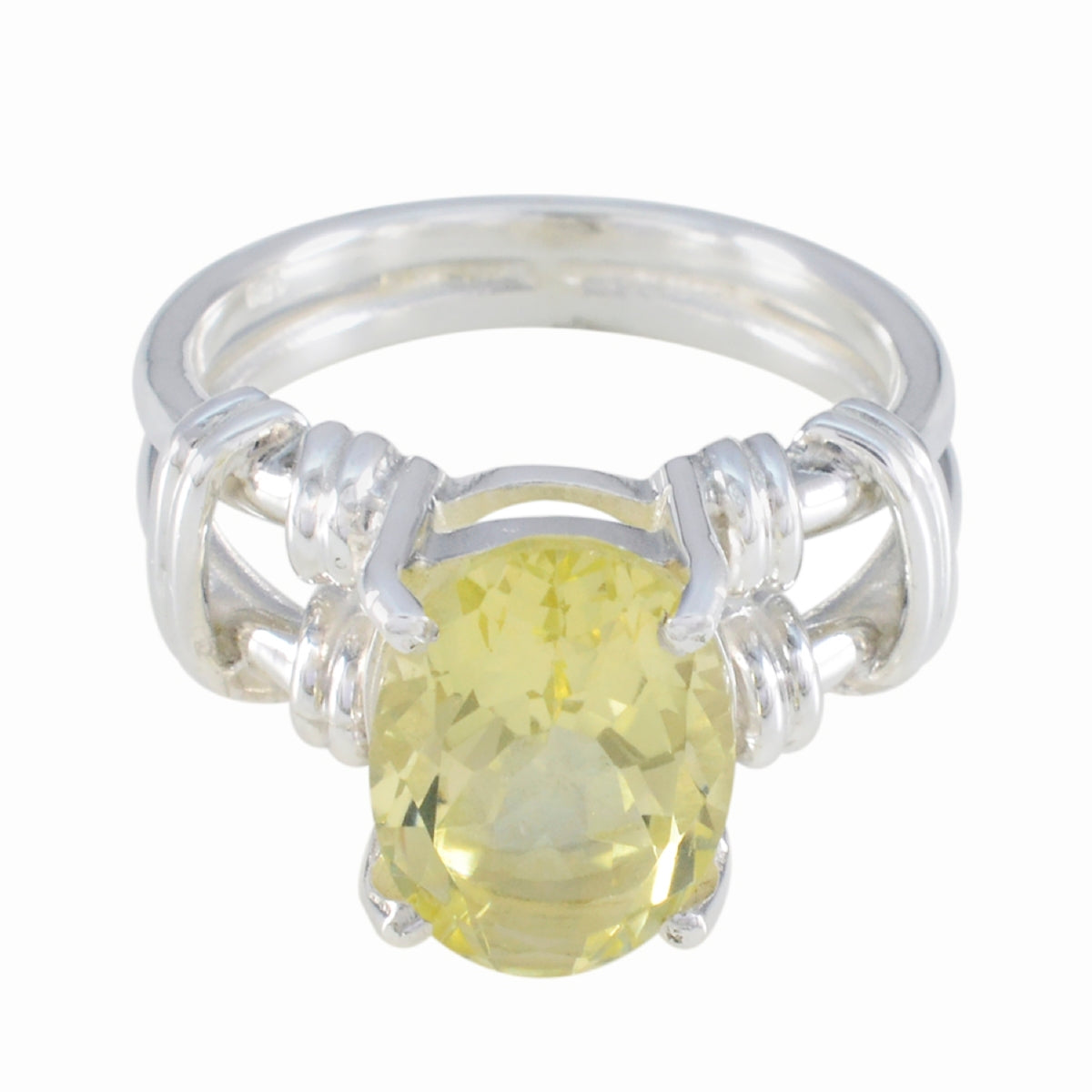 Alejandra Rope-Wire Yellow Solitaire Ring Citrine Yellow