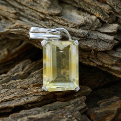 Nari Silver Yellow Stone Pendant for Everyday Glam