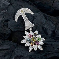 Hanna Multicolor Abstract Pendant with Gemstone Accents